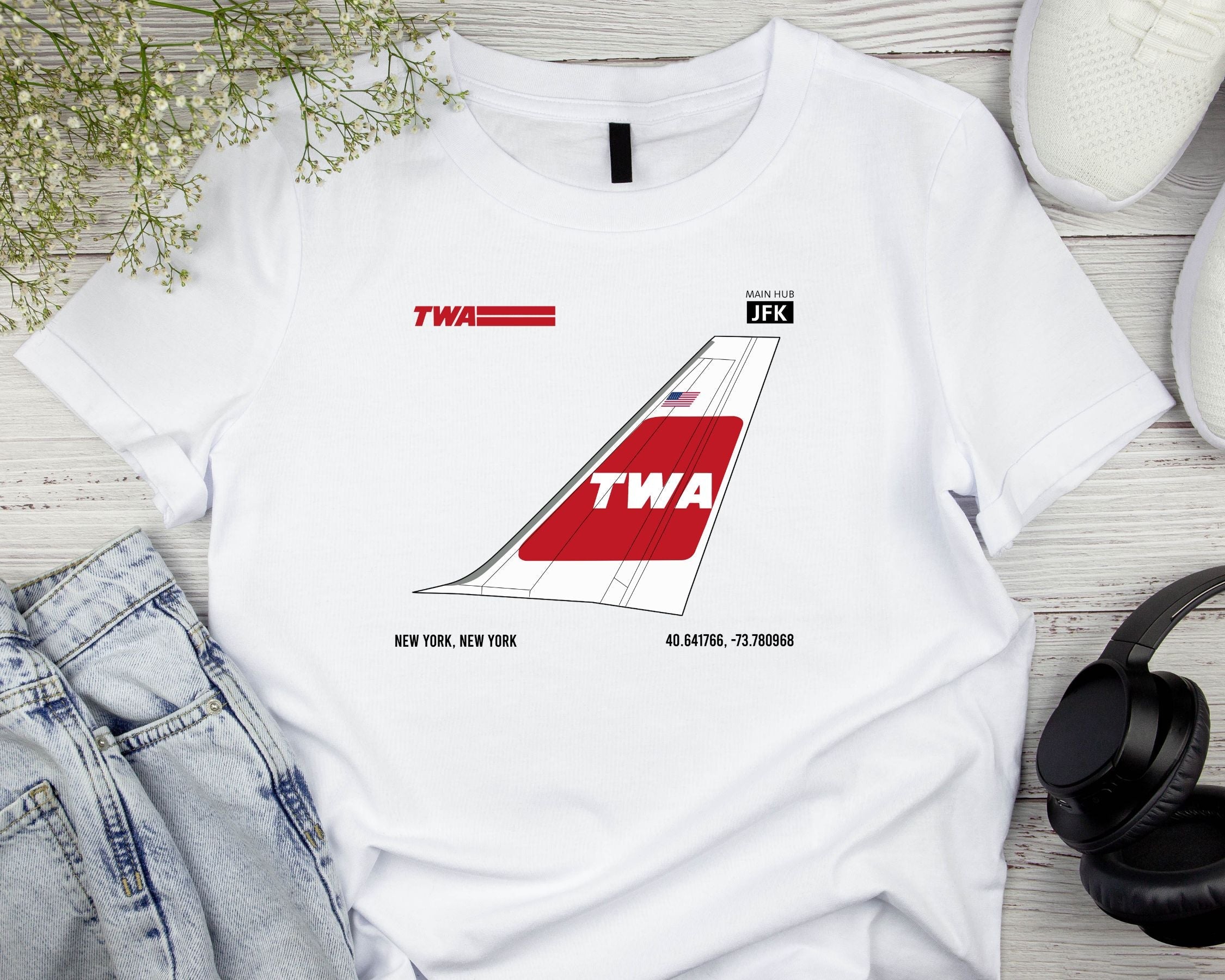 TWA JFK Hub - Unisex Ash Grey T-Shirt