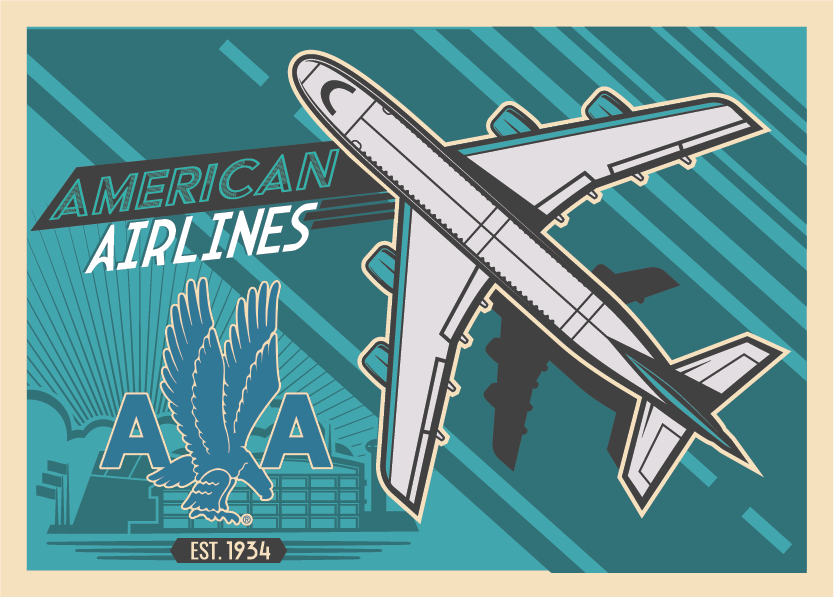 AA Vintage AA1945 Graphic Flight T-Shirt