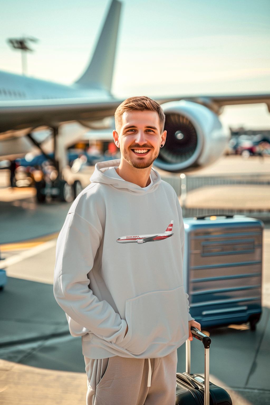 TWA Livery Screen Printed Hooded Sweatshirt
