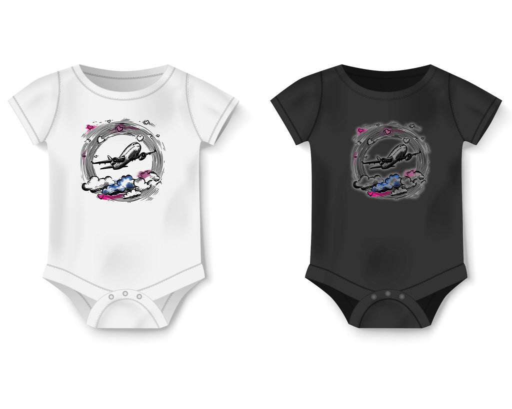 Valentine Heart in the Clouds Infant Onesie