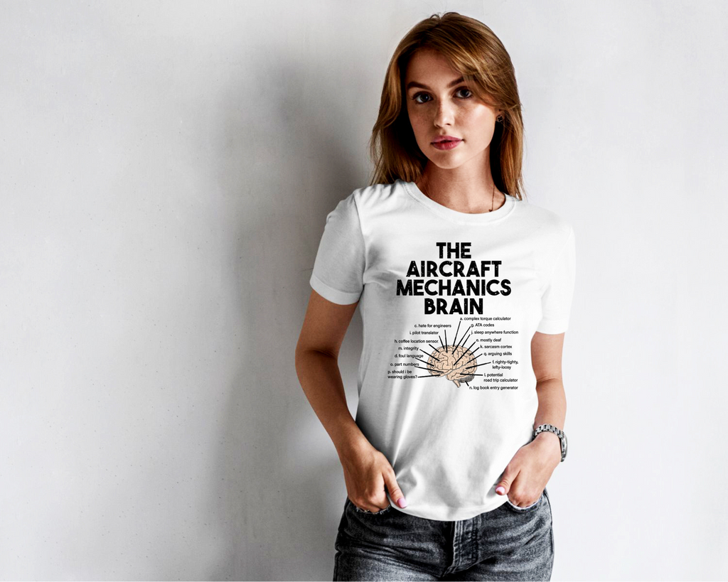 The Aircraft Mechanic Brain T-Shirt