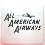 All American Airways Logo Square Sandstone Coaster
