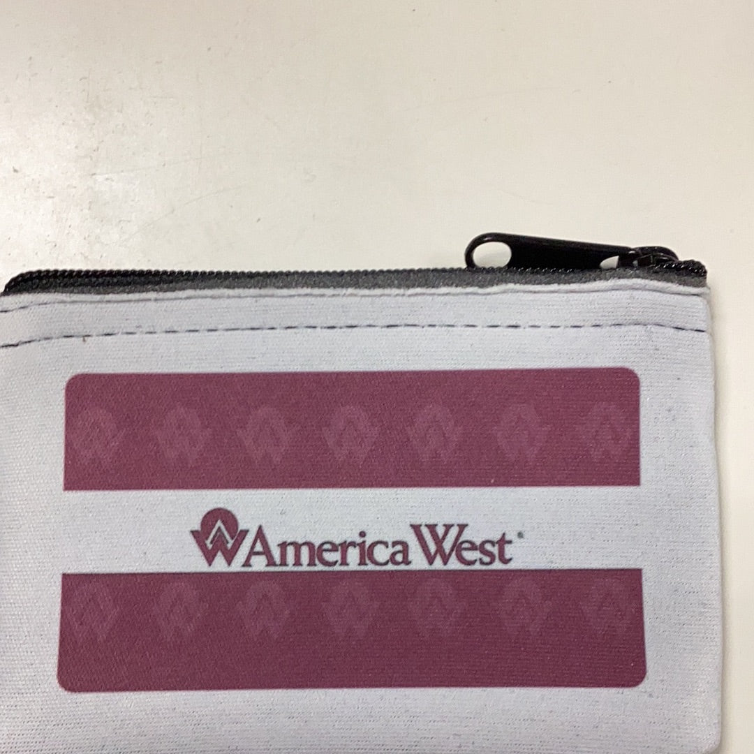 Coin Purse-America West Logo burgundy - Rectangle