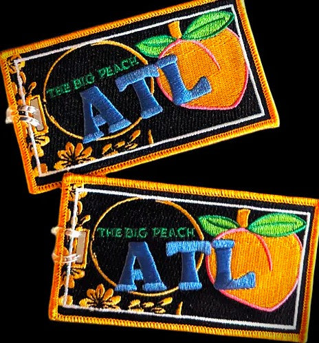 ATL The Big Peach - Embroidered Bag Tag