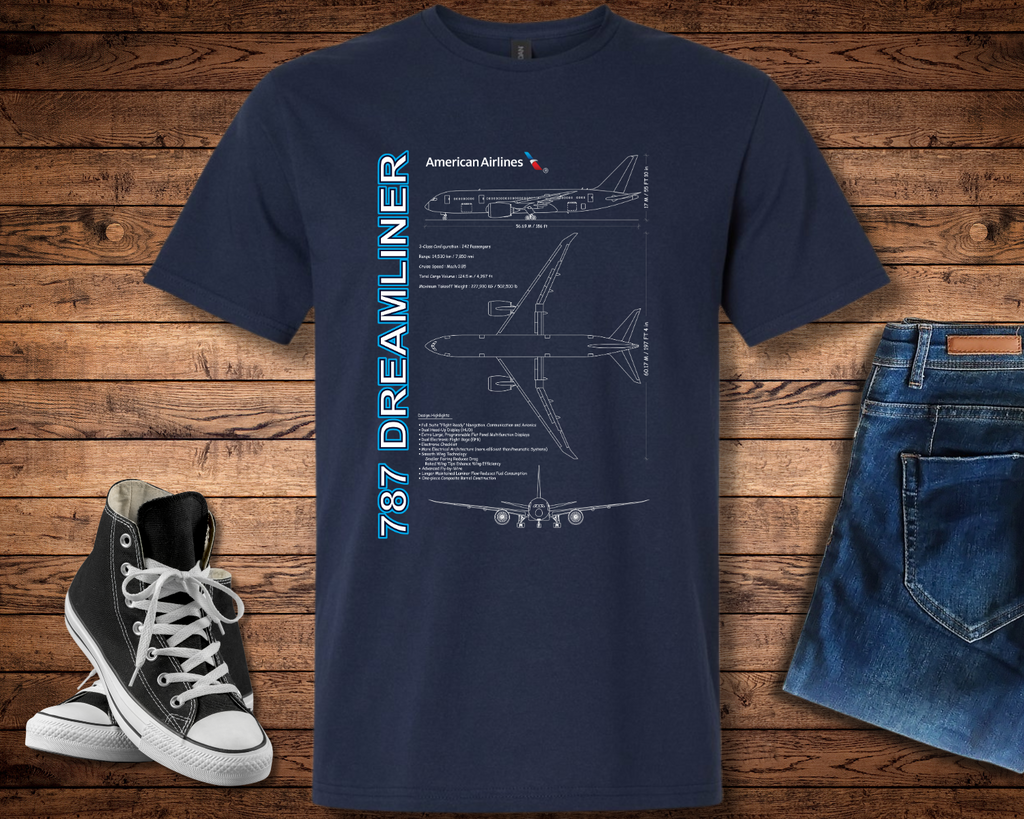 AA 787 Schematic T-Shirt