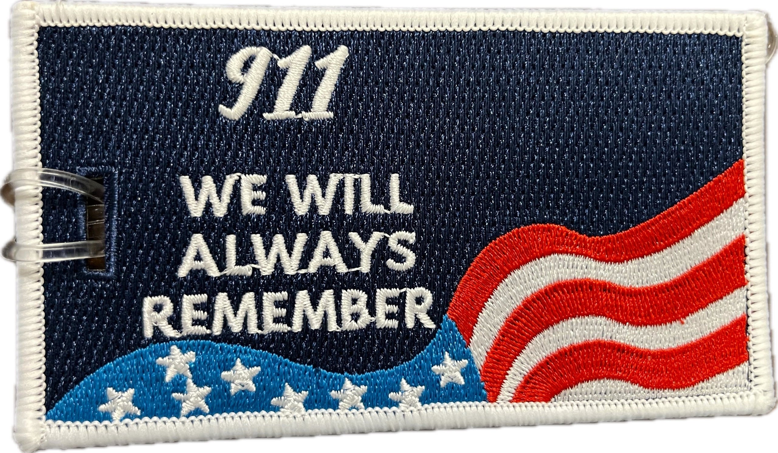 911 We Will Always Remember - Embroidered Bag Tag