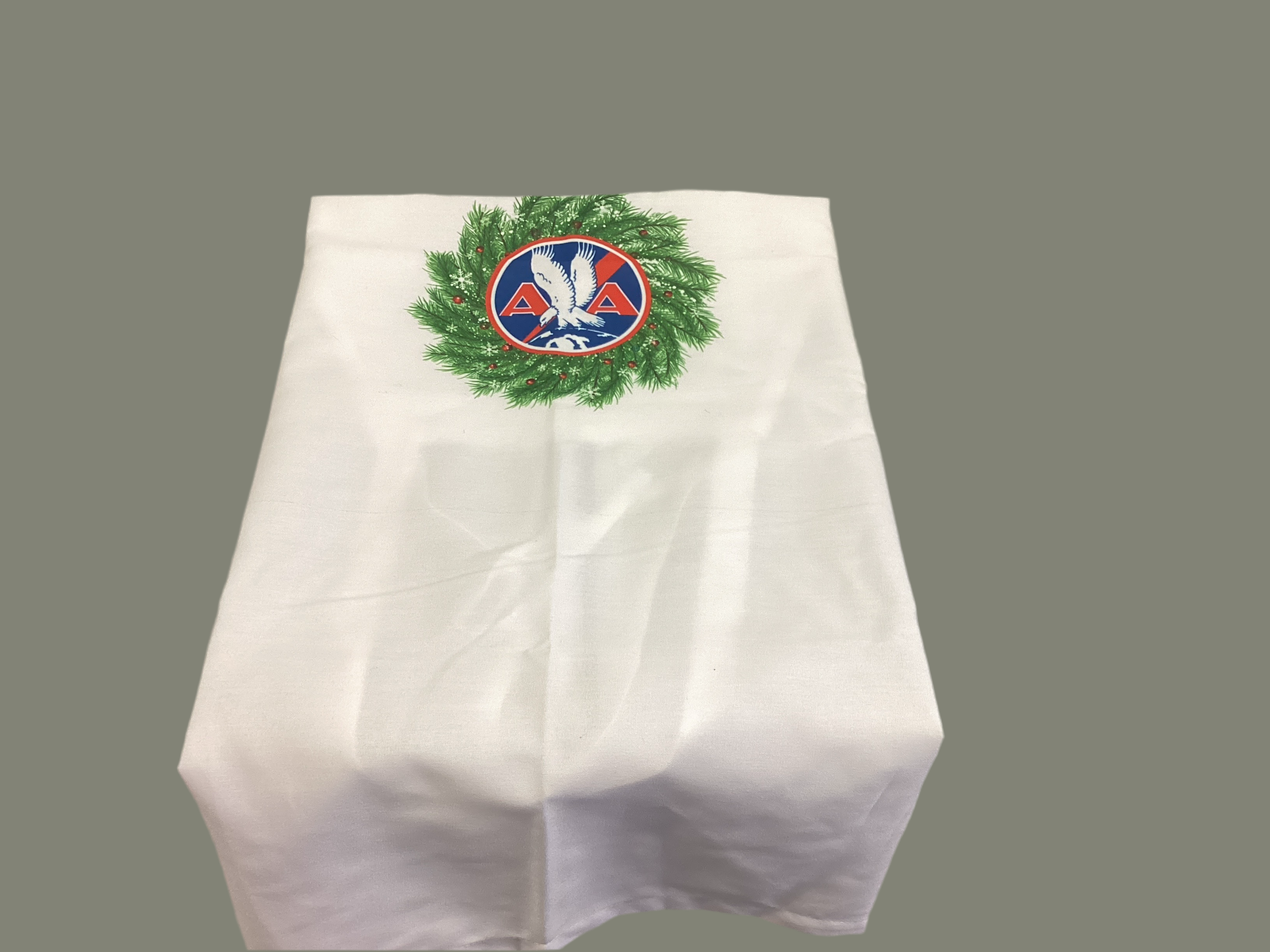 AA 1930's Logo Apron w/Holiday Wreath