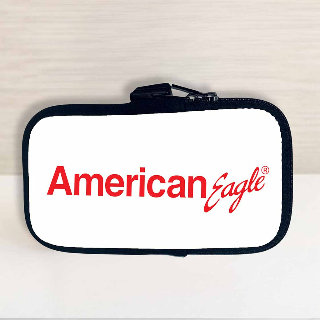 American Eagle White Travel Pouch