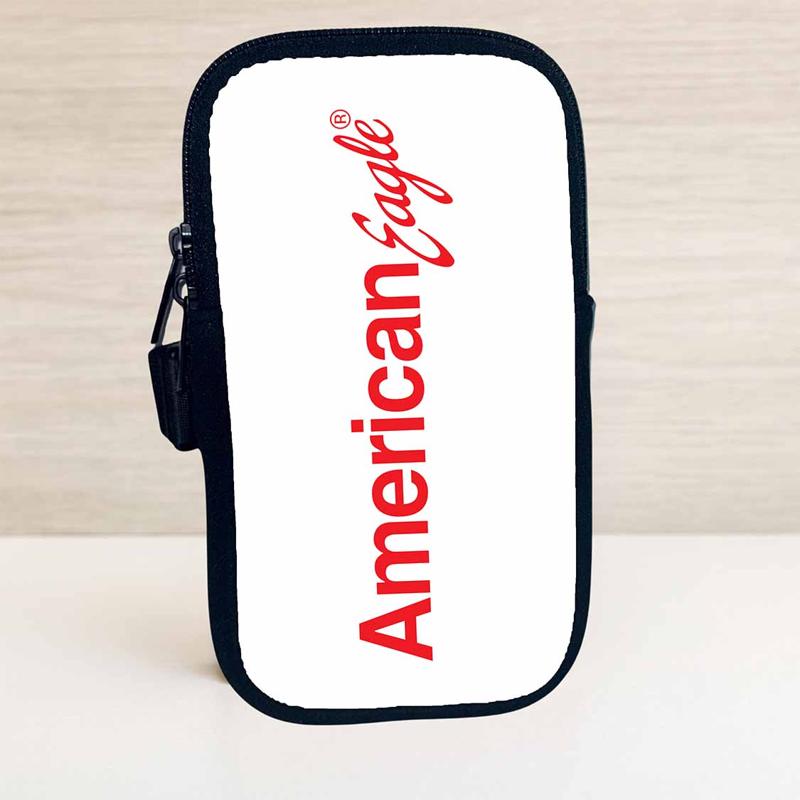 American Eagle White Travel Pouch