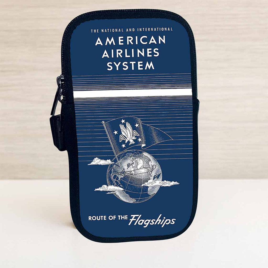 American Airlines 1940's Flagship Timetable Cover Travel Pouch