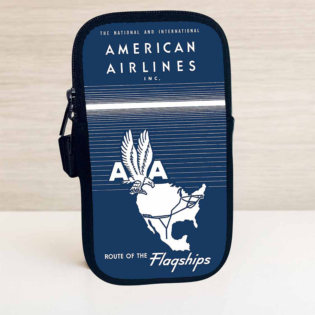 American Airlines 1940's Timetable Cover Travel Pouch