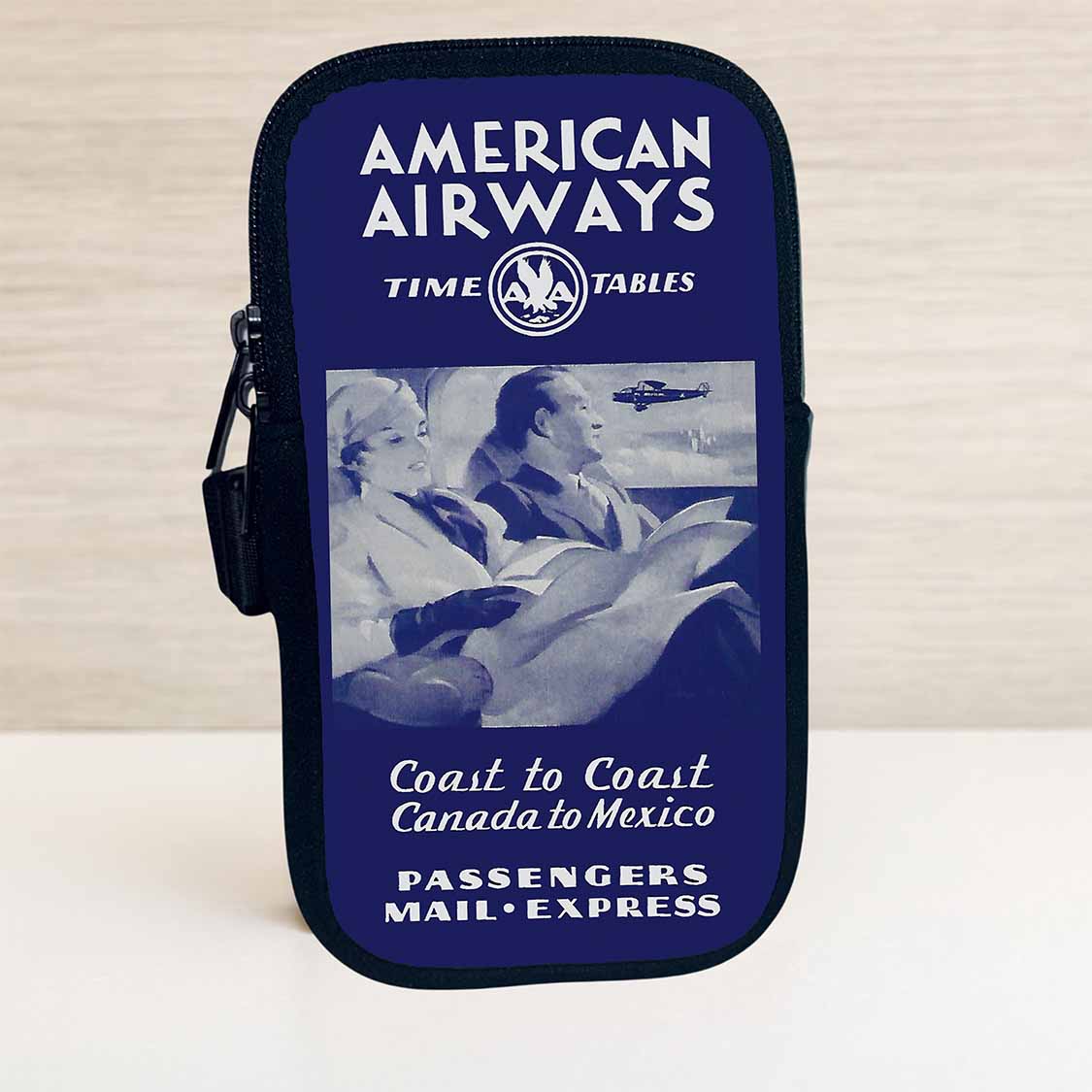 AA 1930's Blue Timetable Travel Pouch