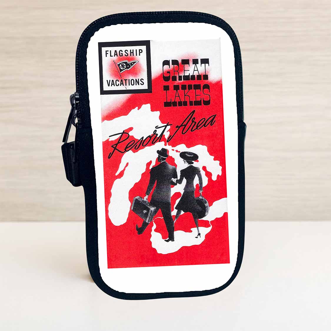 AA Flagship Vacation Great Lakes Vintage Travel Pouch