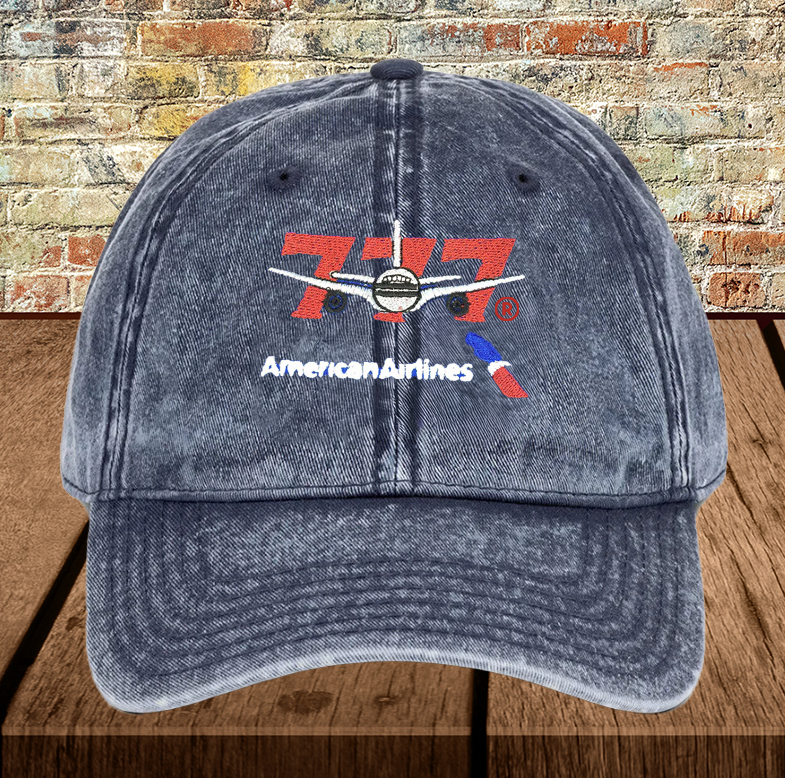 AA 777 Airplane Twill Cap
