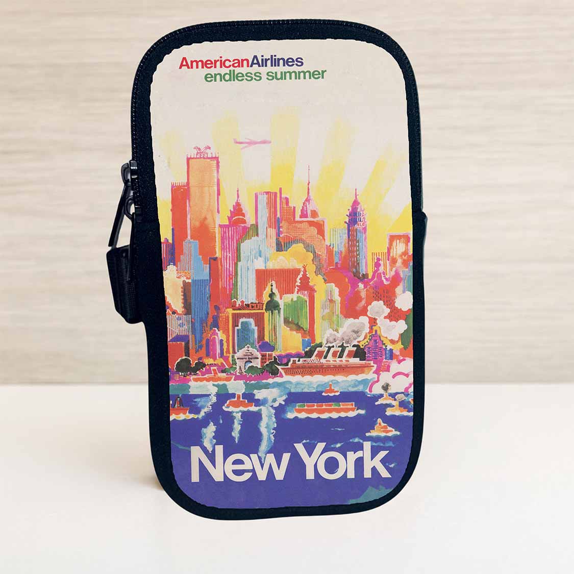 AA New York City Travel Poster Bag Sticker Travel Pouch