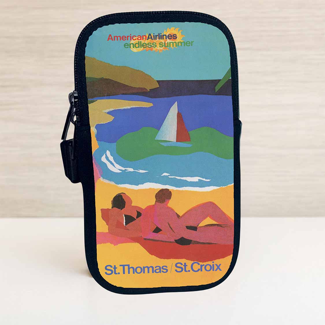 AA St. Thomas/St. Croix Travel Poster Bag Sticker Travel Pouch