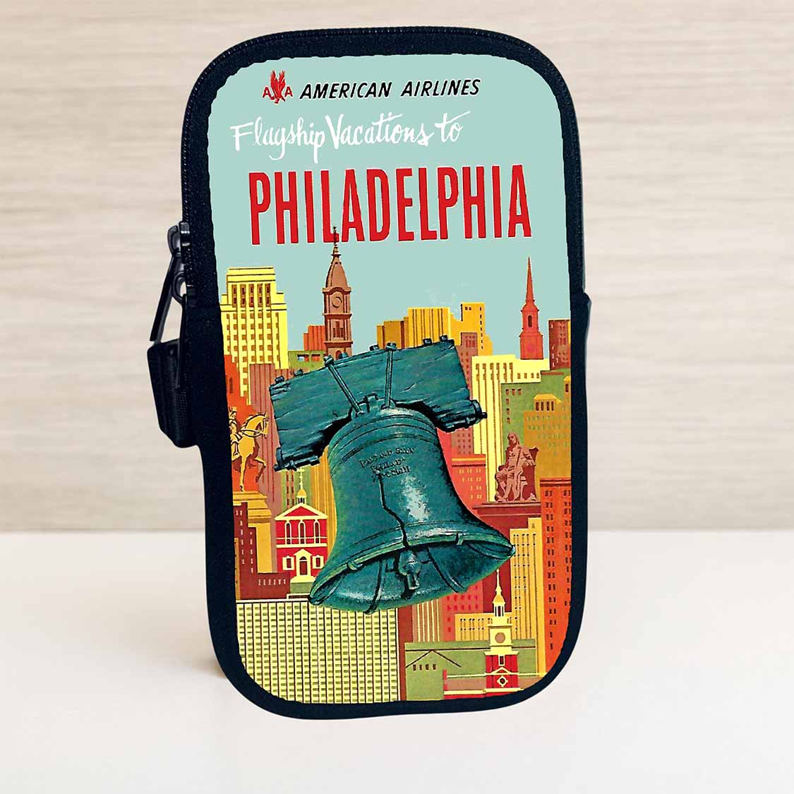 American Airlines Philadelphia AA Vacations Brochure Travel Pouch