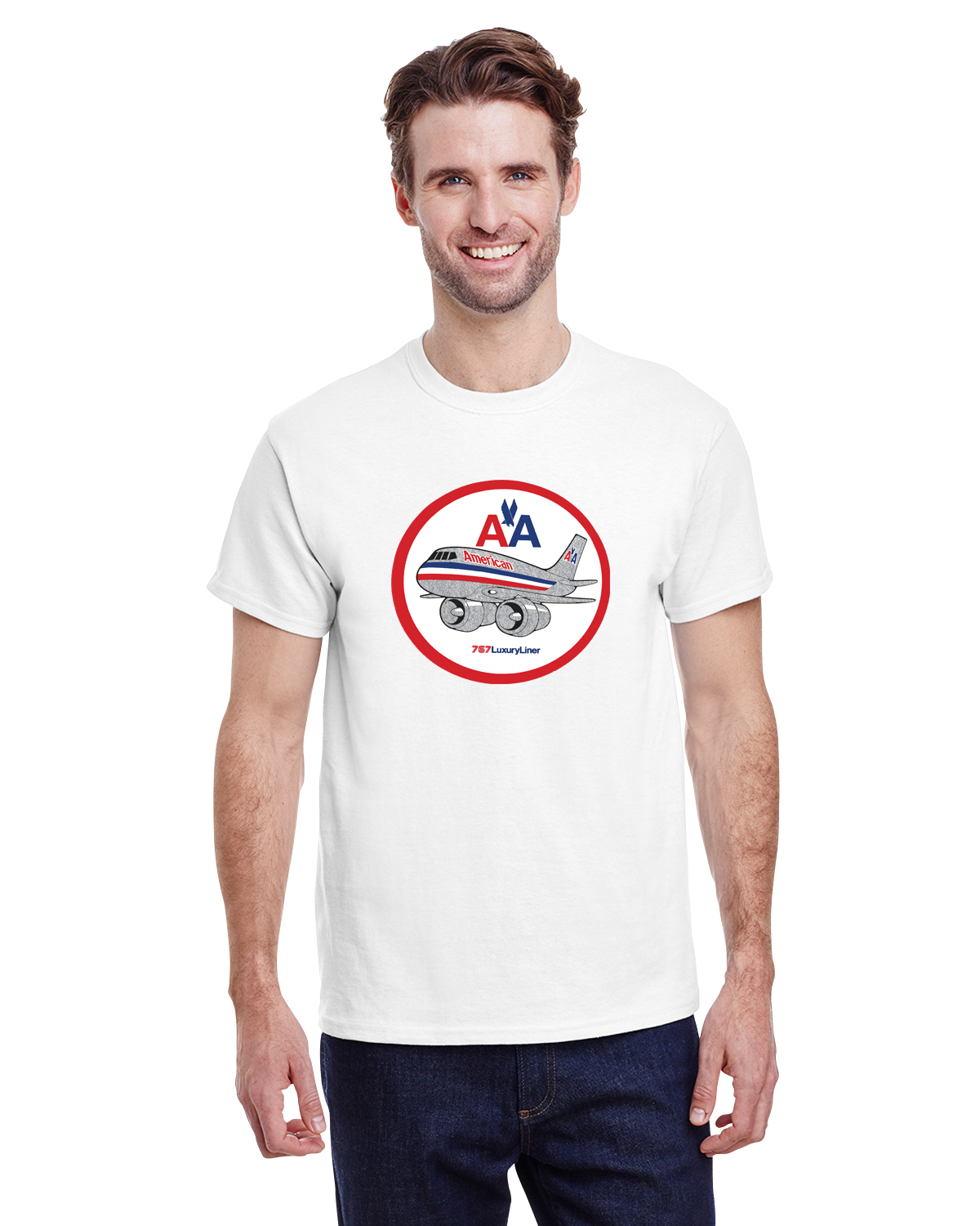 American Airlines 767 Sticker T-shirt