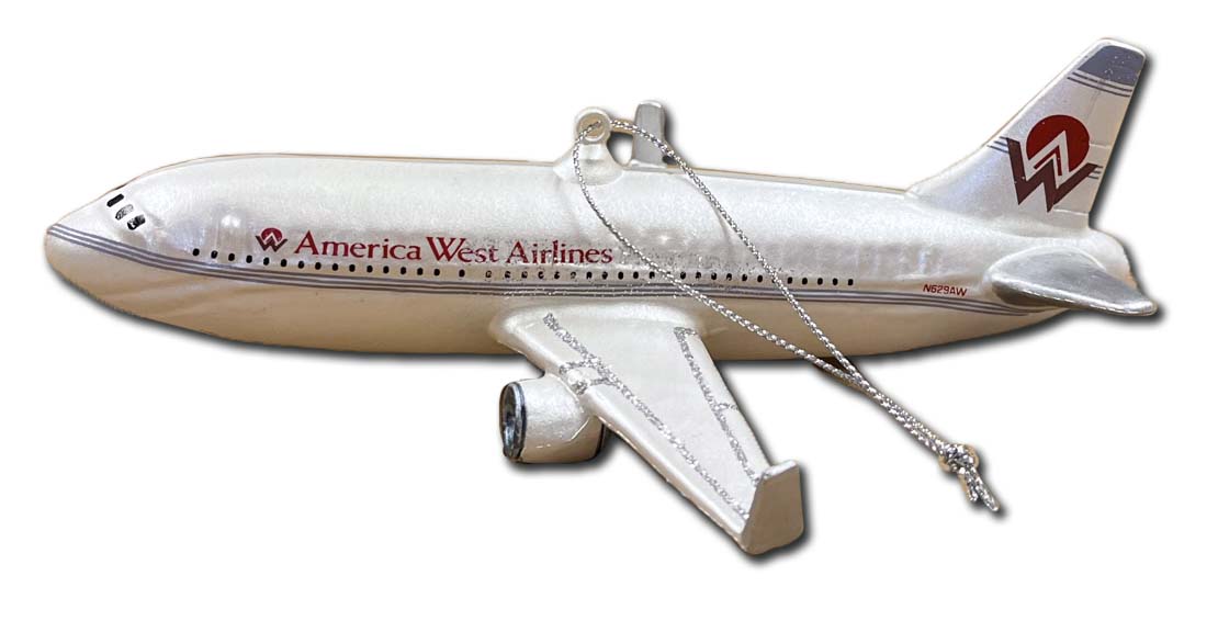 America West Livery Airplane Christmas Ornament