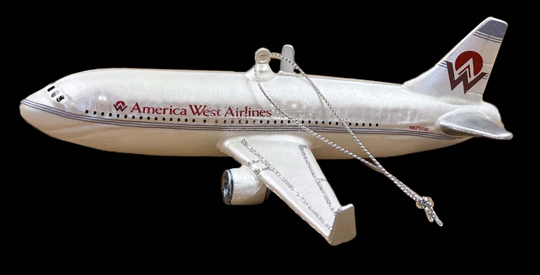 America West Livery Airplane Christmas Ornament