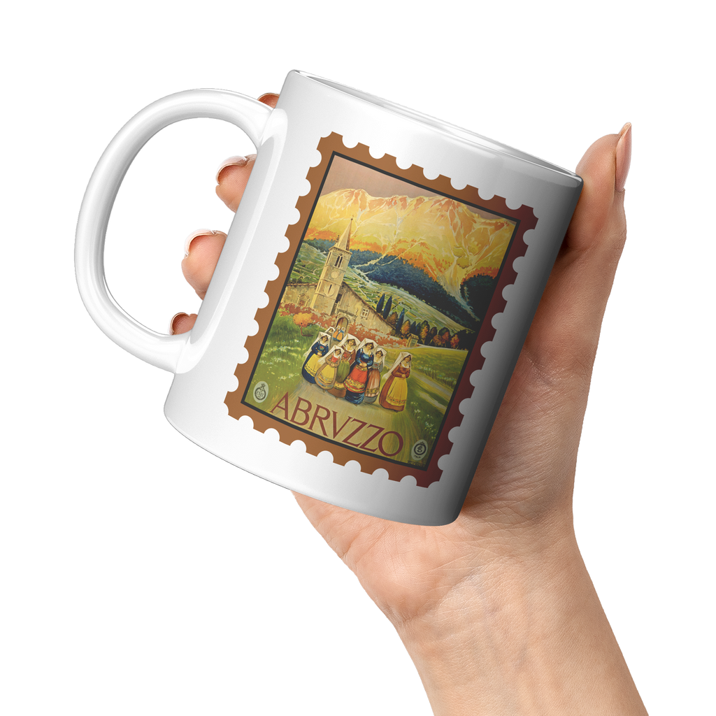 Abruzzo_Italy_Travel_Poster_Coffee_Mug_11oz_White_LH_Model_Mockup.png