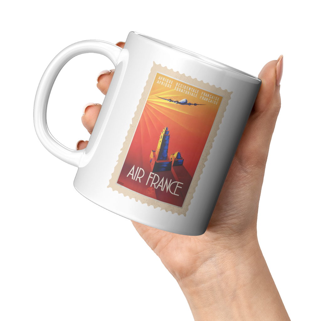 Air_France_1950s_Middle_East_Travel_Post_11oz_White_LH_Model_Mockup.png