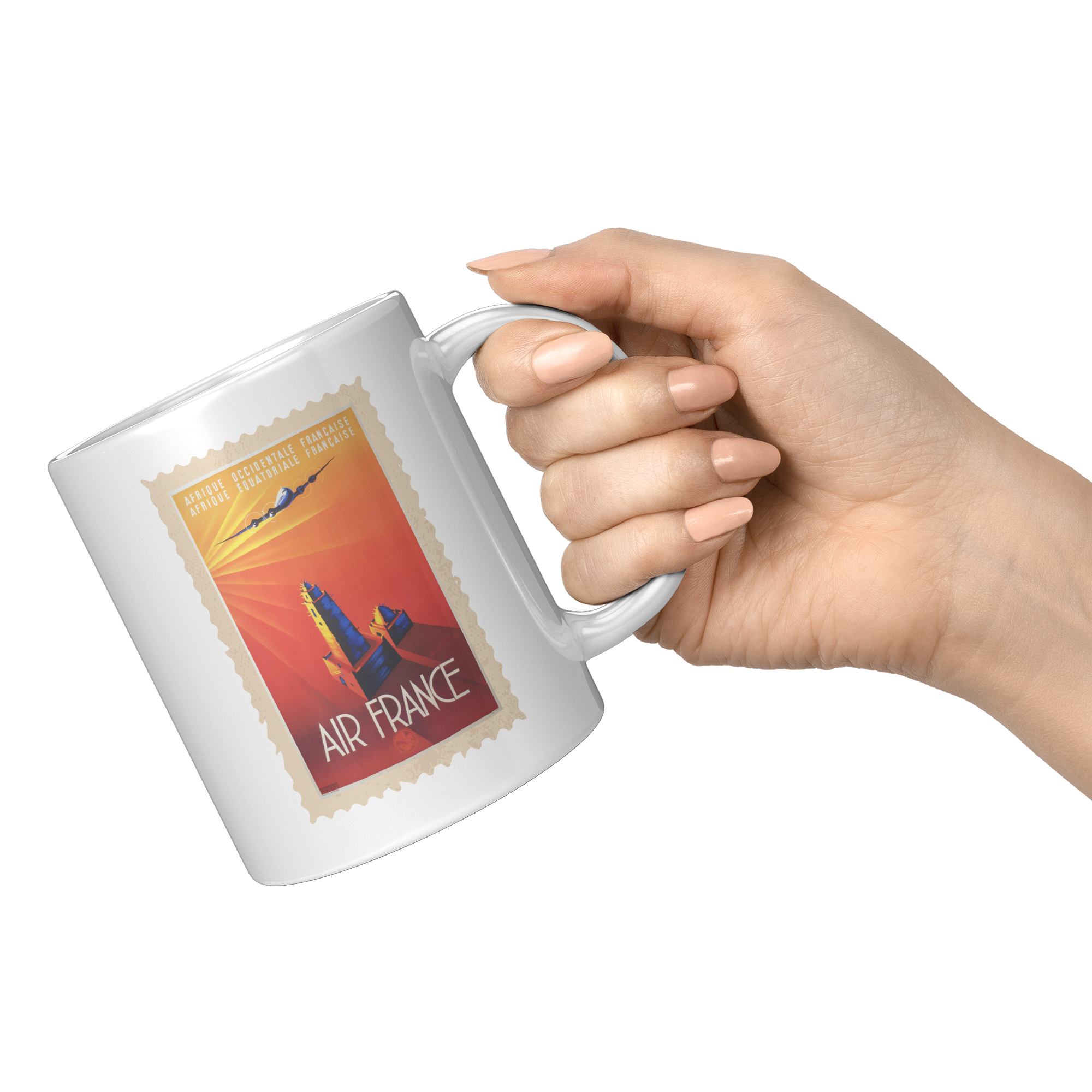 Air_France_1950s_Middle_East_Travel_Post_11oz_White_RH_Model_Mockup.png