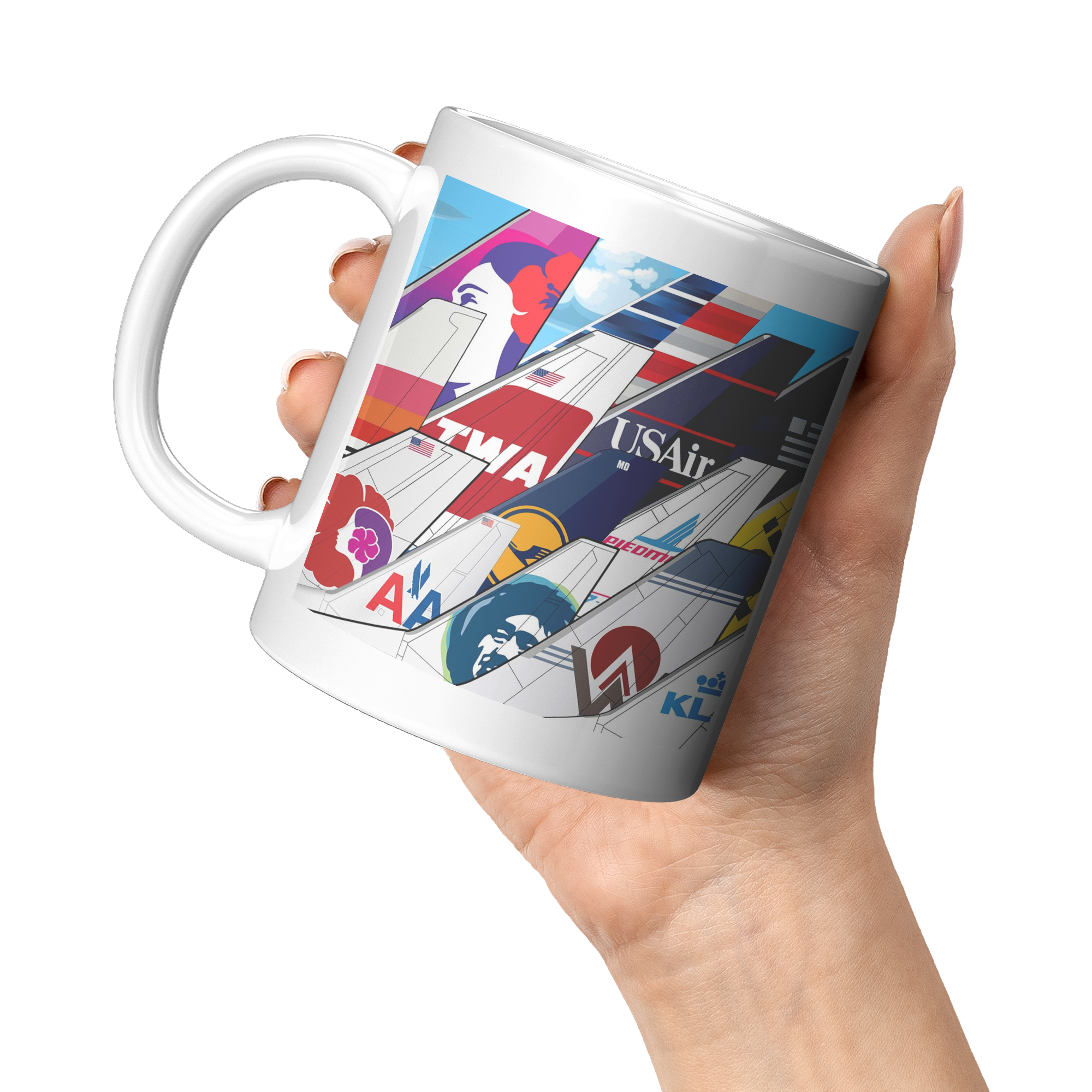 Airline_Tails_Collage_-_Aviation_Fan_Per_11oz_White_LH_Model_Mockup.png