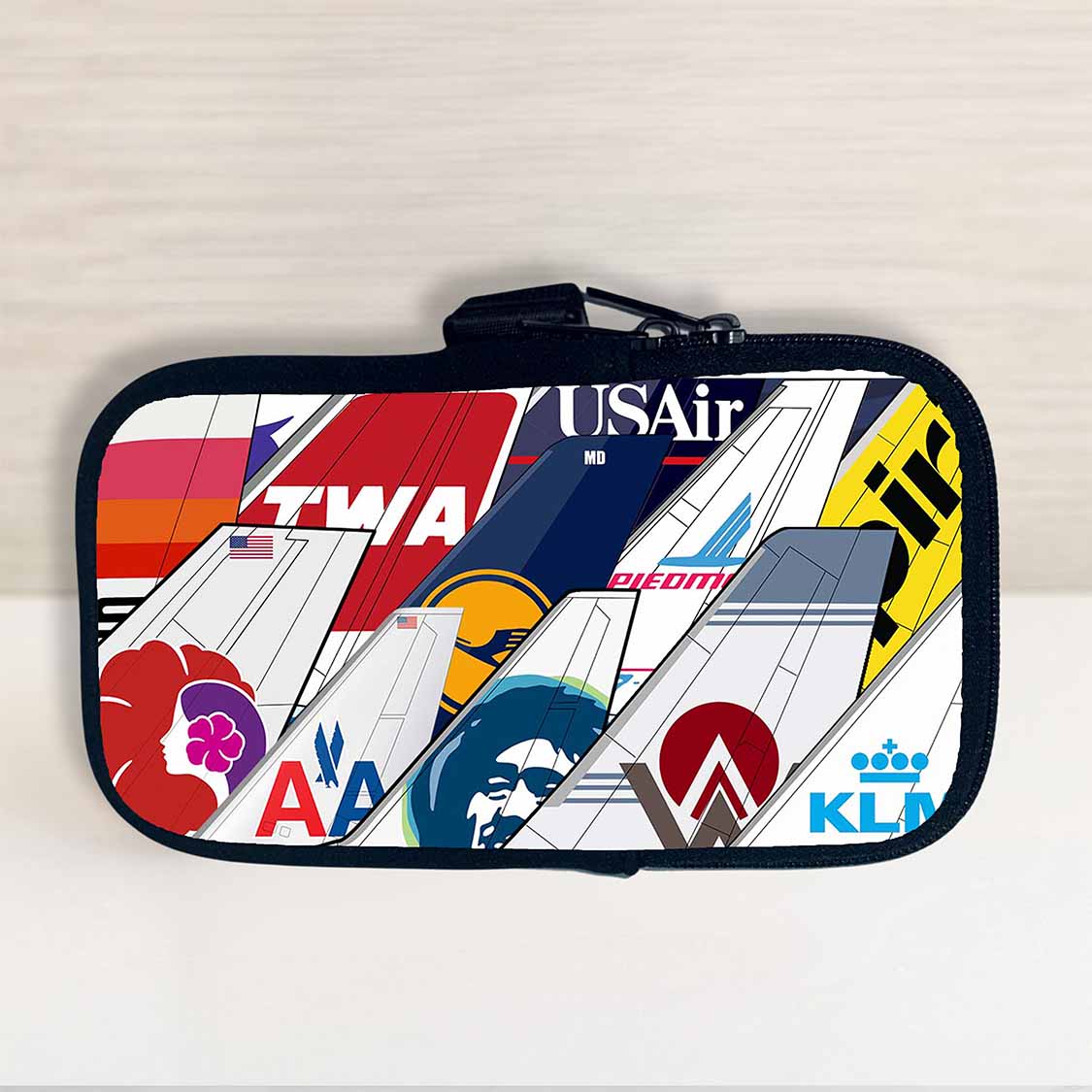Airplane Livery Tail Collage Travel Pouch