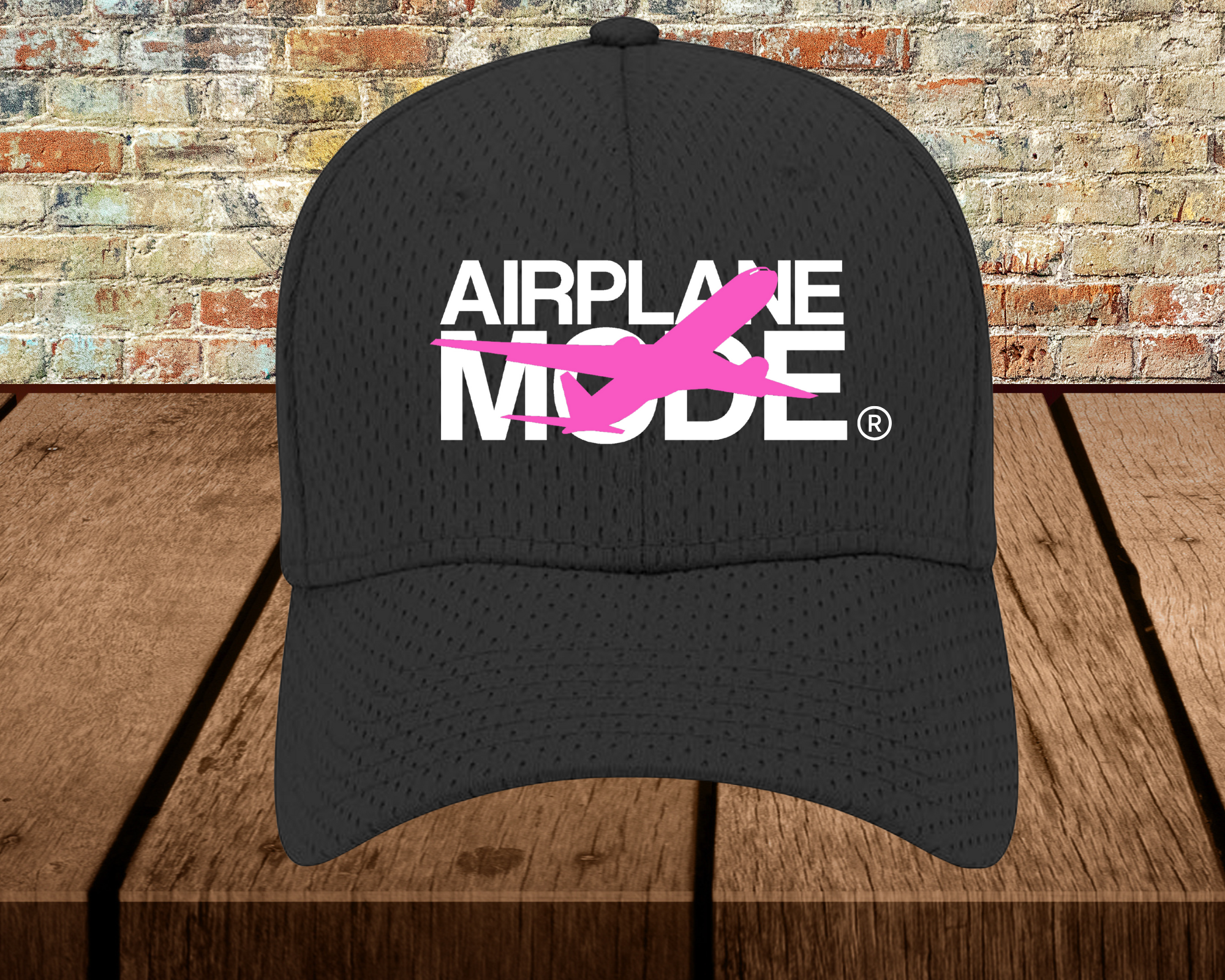 Airplane Mode Black Mesh Cap