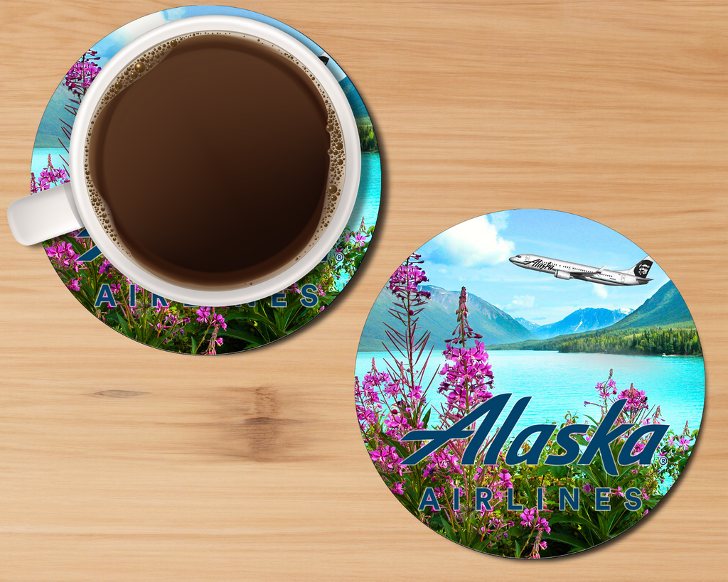 Alaska Let's FLY Sandstone Coaster