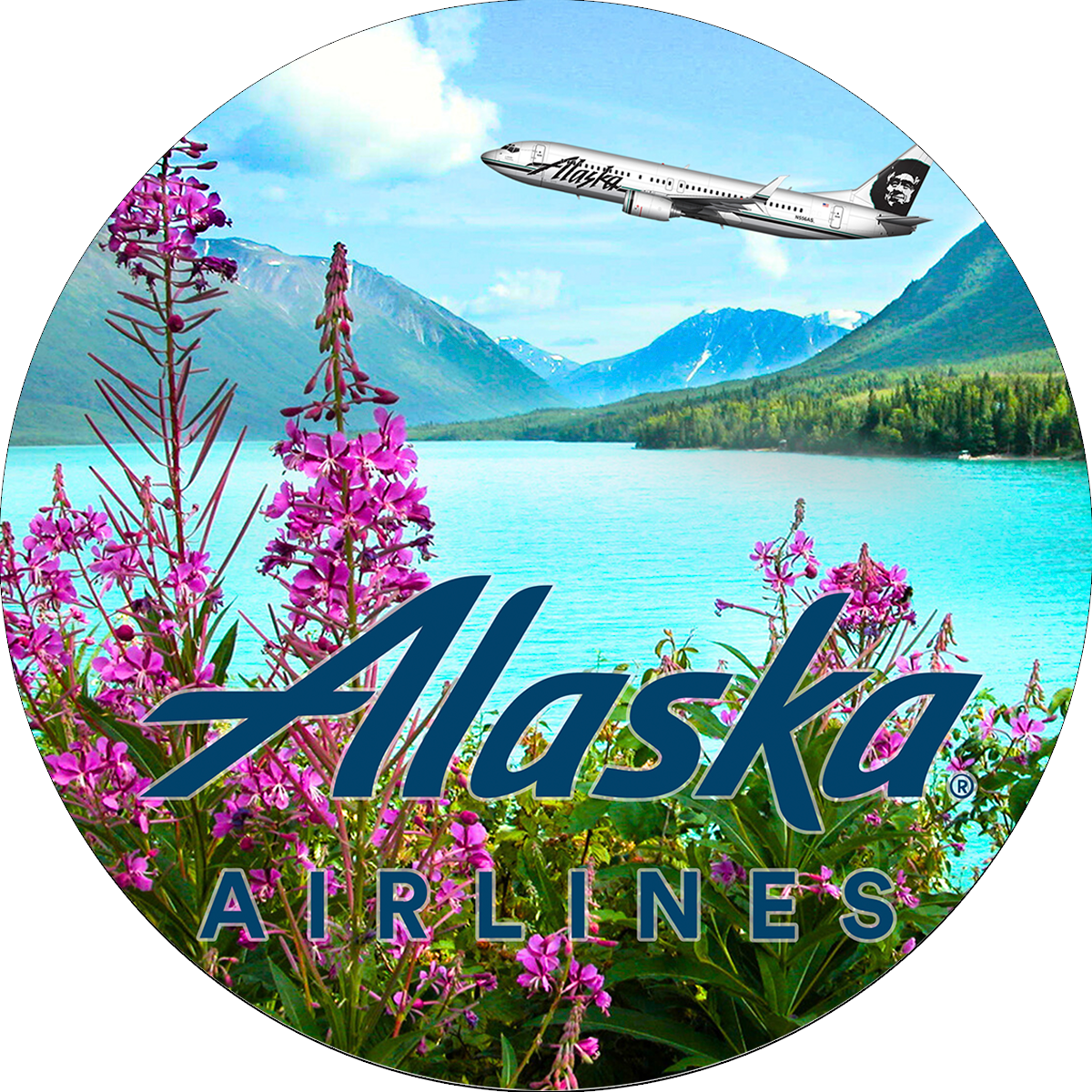Alaska Let's FLY Sandstone Coaster