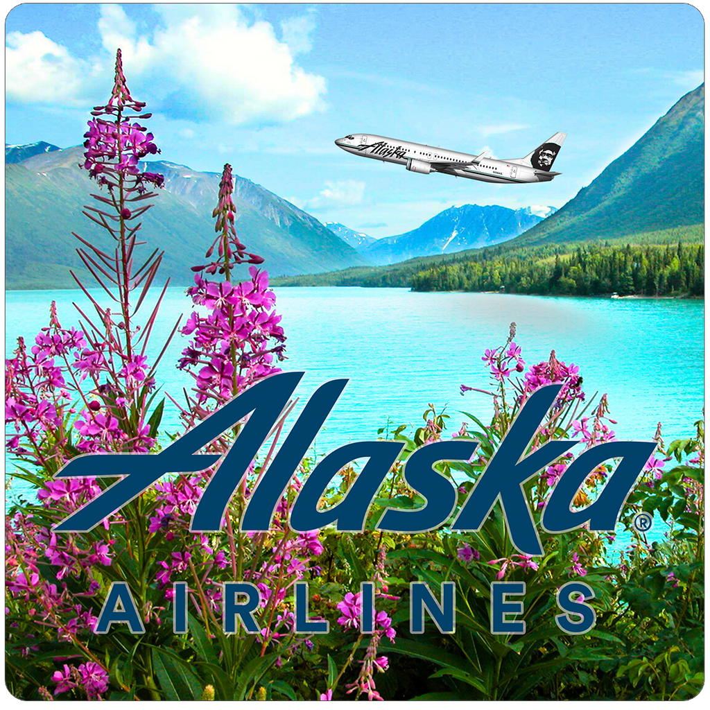 Alaska Let's FLY Sandstone Coaster