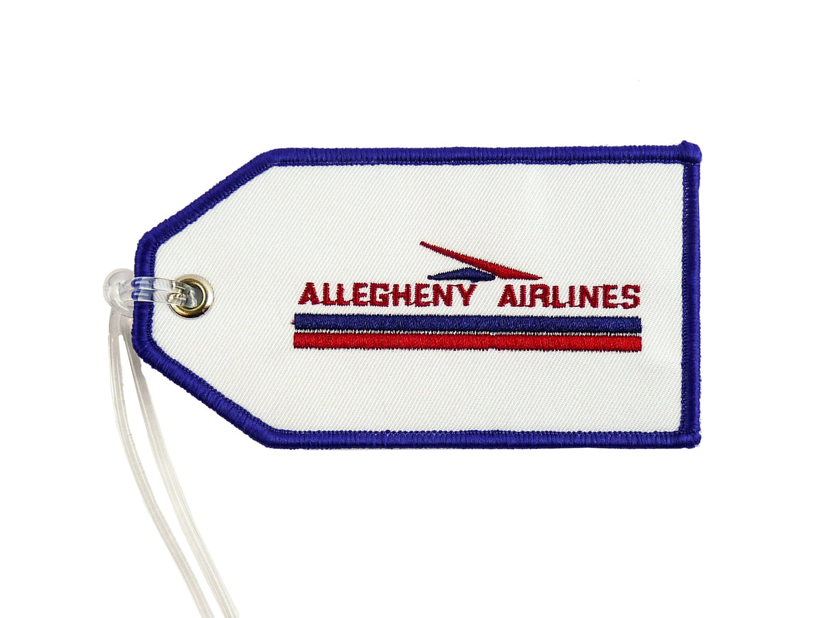Embroidered Allegheny Airlines Colored Logo Bag Tag Blue