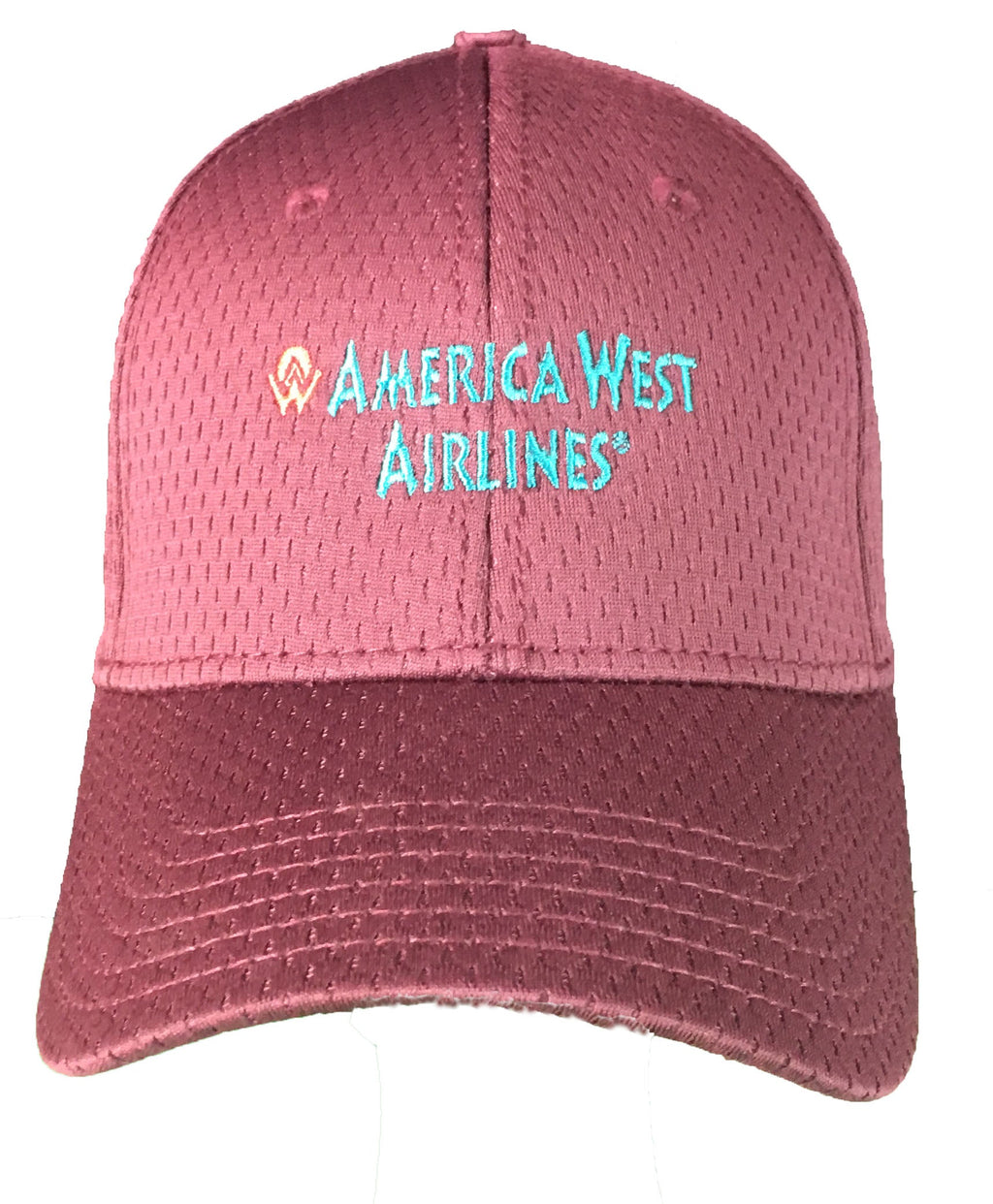 America West Maroon Cap Front