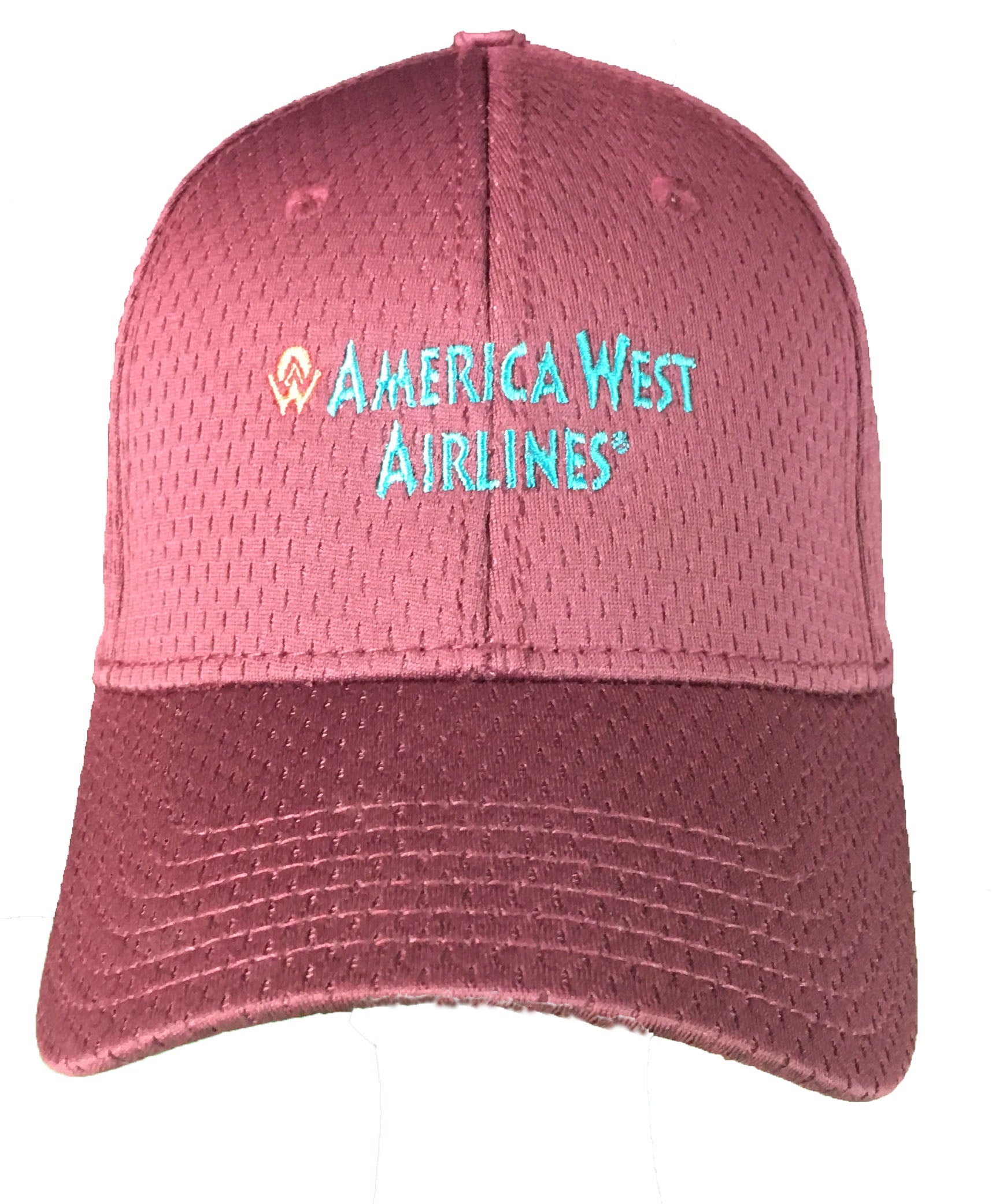 America West Maroon Cap Front
