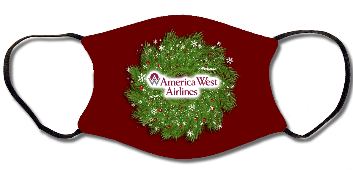 America West Christmas Face Mask