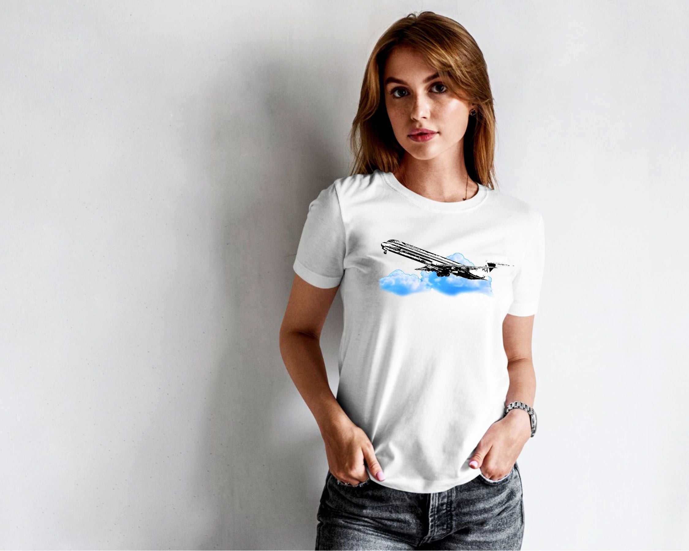 American MD-80 Sketch - Unisex Softstyle T-Shirt