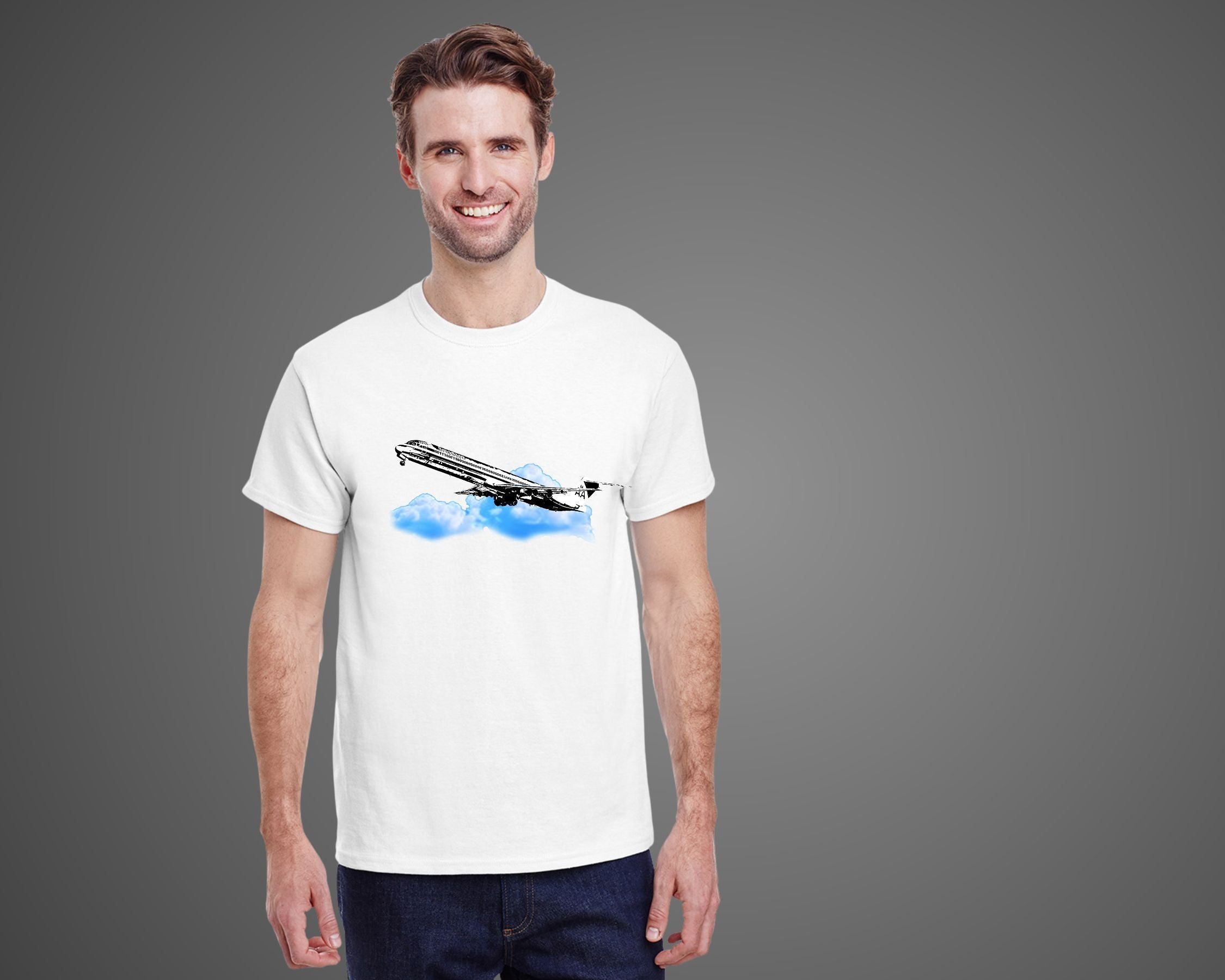 American MD-80 Sketch - Unisex Softstyle T-Shirt