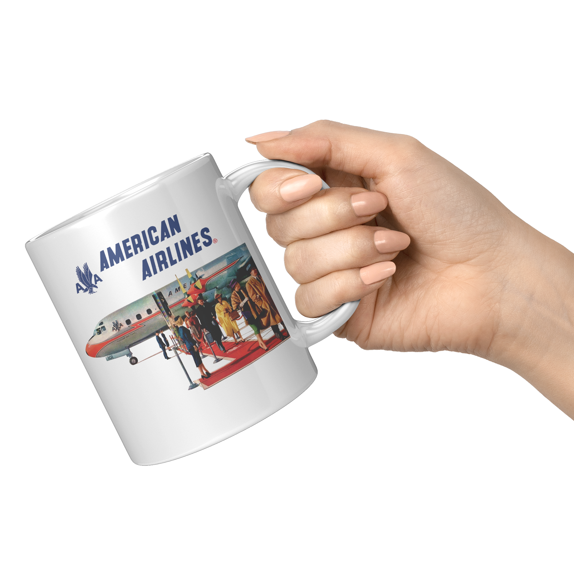 American_Airlines_1946_Red_Carpet_Ad_Cof_11oz_White_RH_Model_Mockup.png