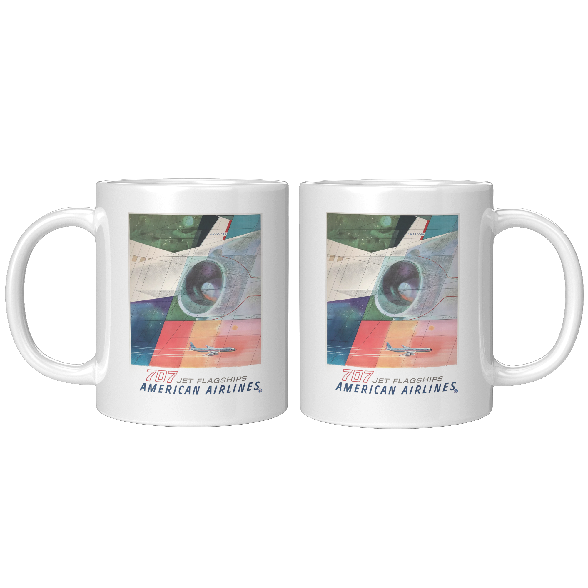 American Airlines 707 Flagship Poster Coffee Mug from the 1960s