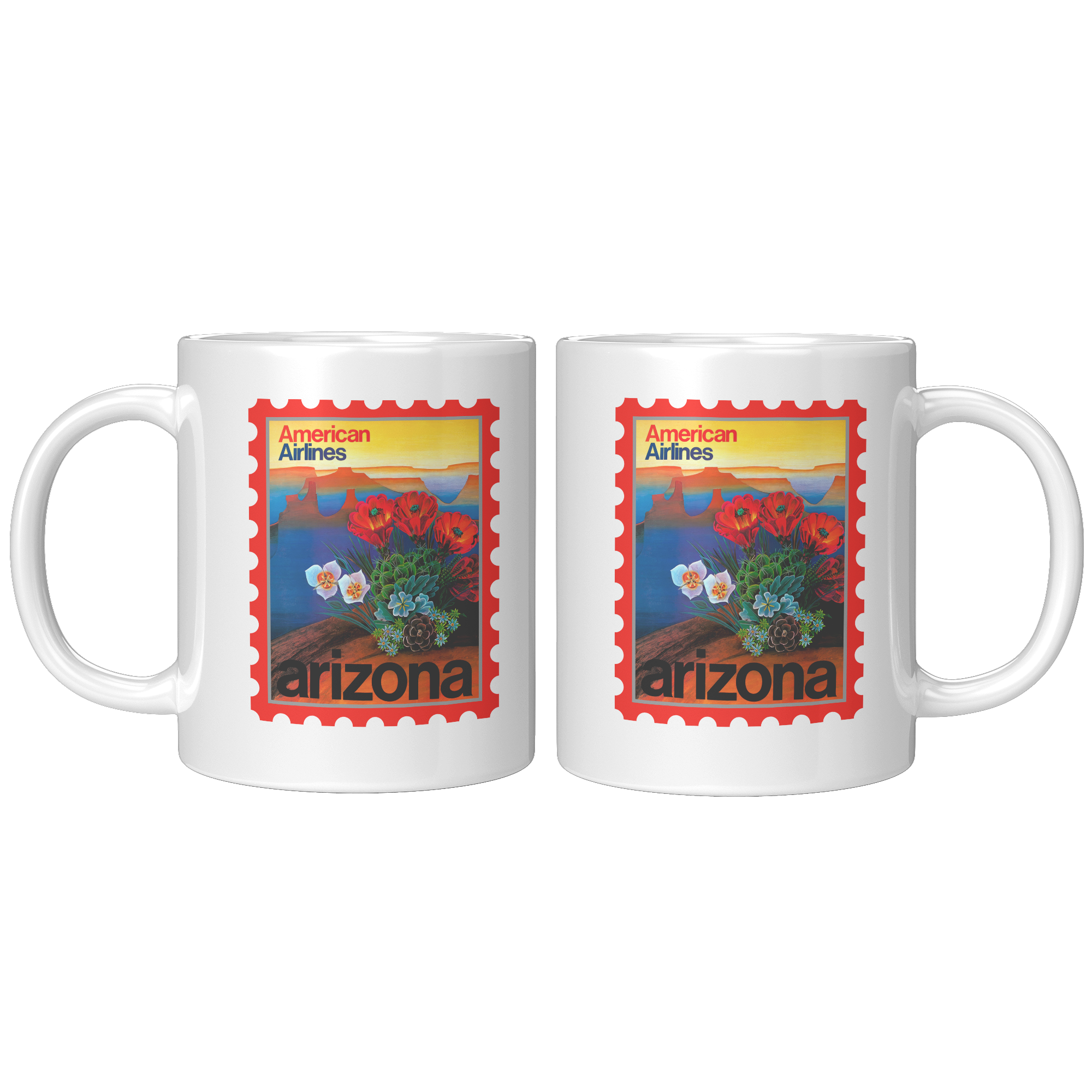 American Airlines Arizona Travel Poster Stamp Coffee Mug