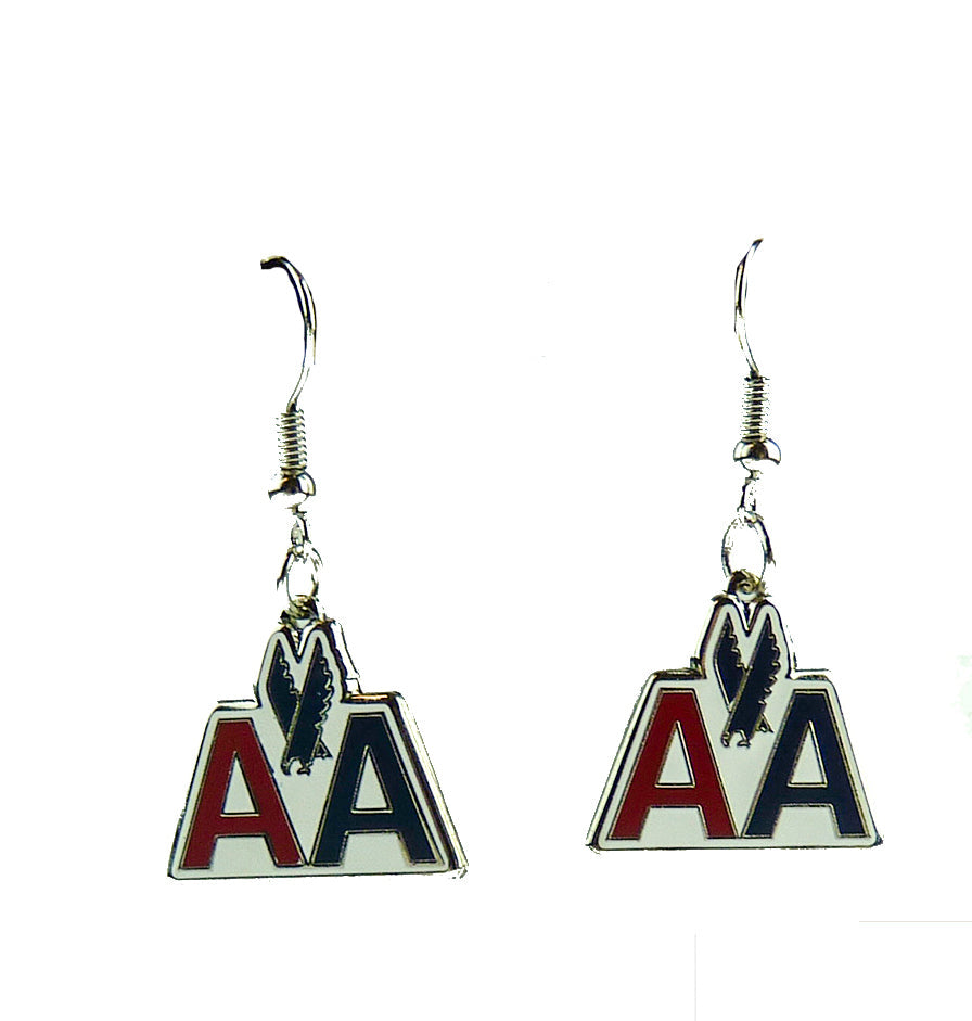 American Airlines Old AA Logo Earrings
