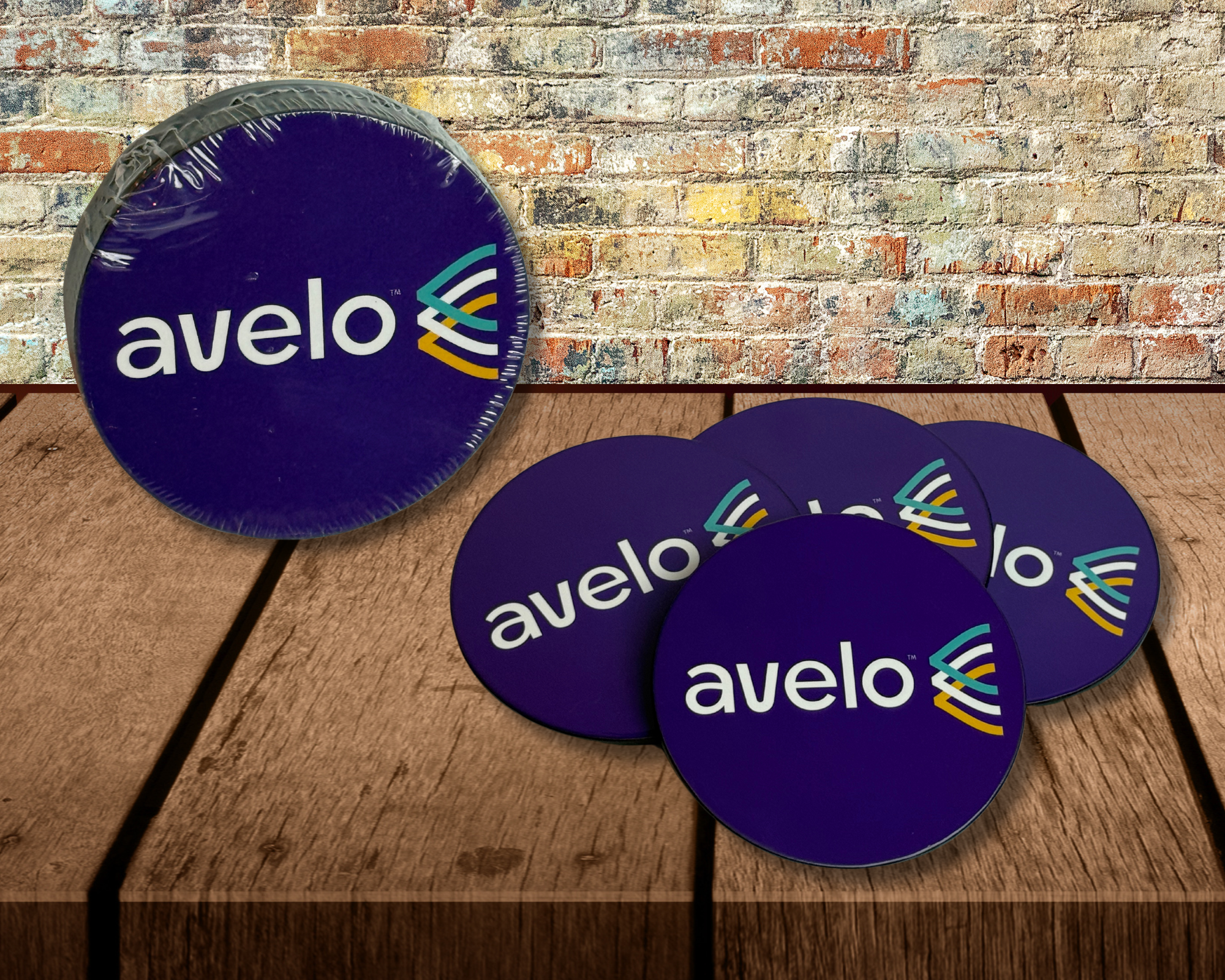 Avelo Round Sandstone Coaster