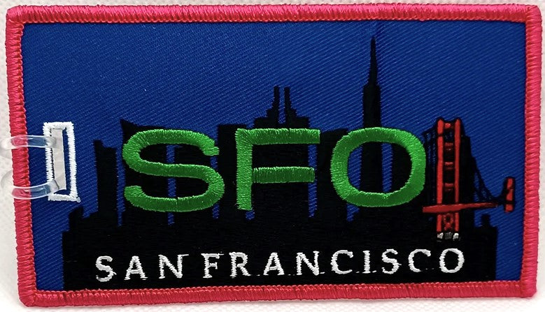 SFO San Francisco - Embroidered Bag Tag