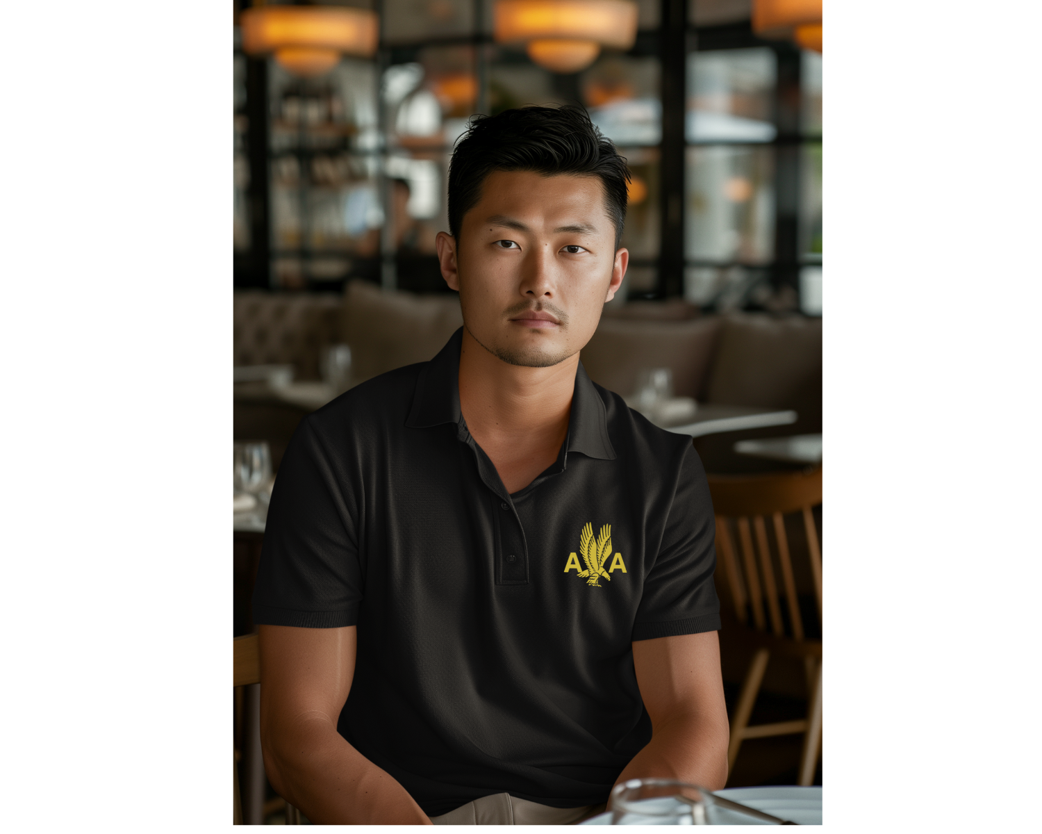 AA 1940 Logo Embroidered Wicking Polo