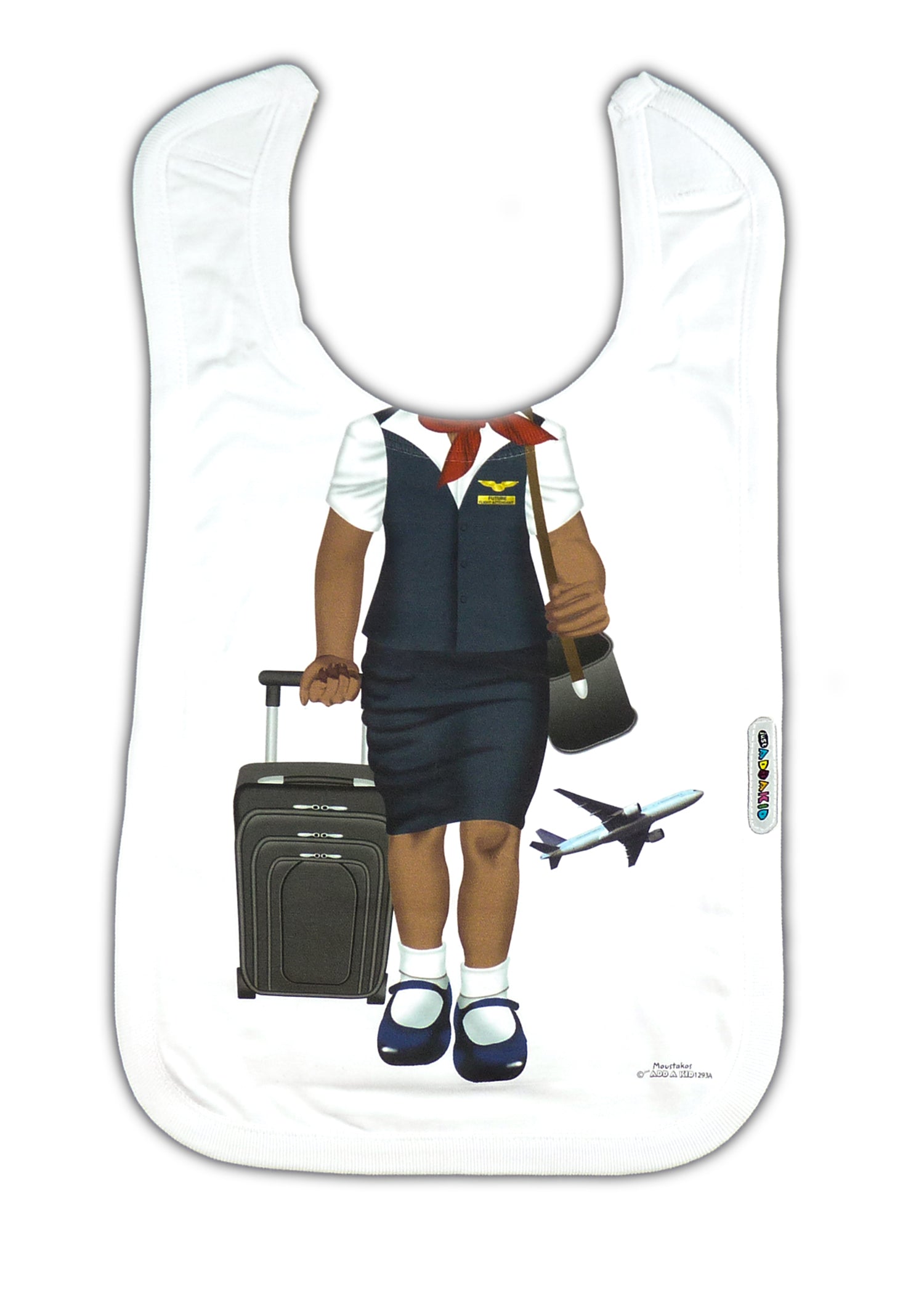 Add A Kid Female Flight Attendant Bib