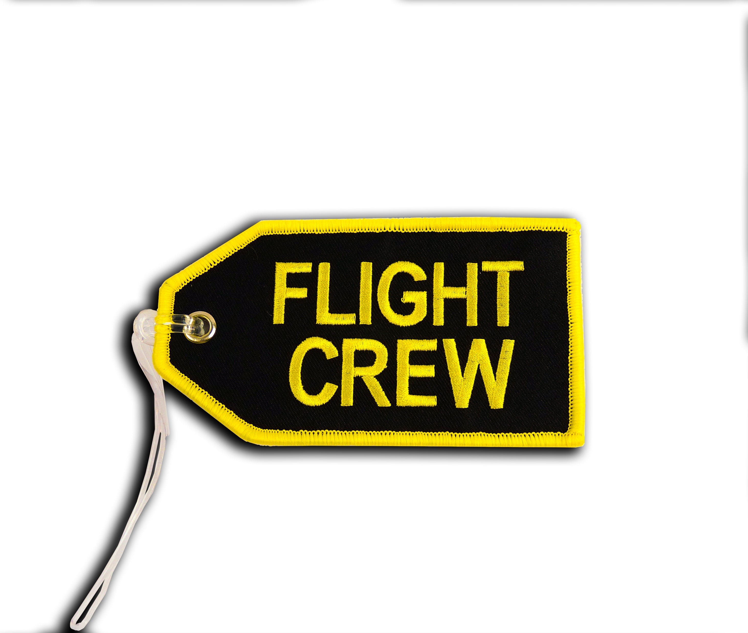 Flight Crew Bag Tag - Yellow on Black