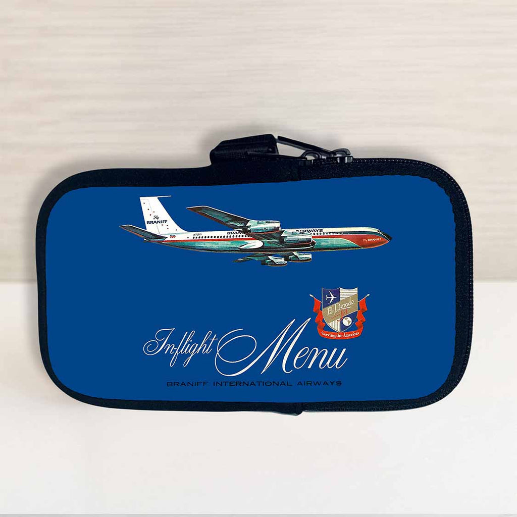 Braniff International El Dorado Super Jets Bag Sticker Travel Pouch