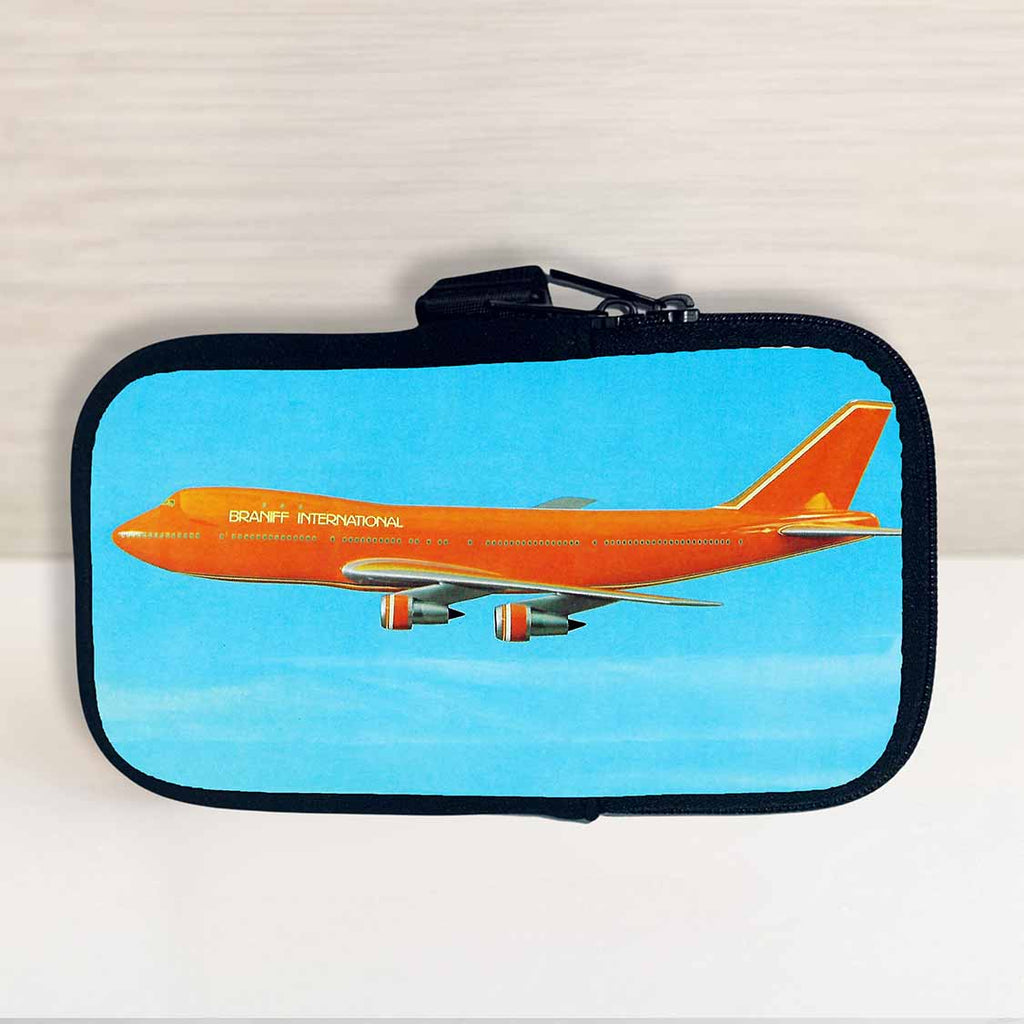 Big Orange: Braniff 747s Bag Sticker Travel Pouch